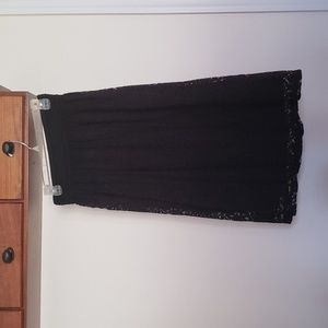 Black lace skirt